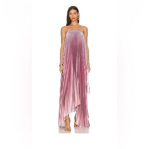 L’IDEE Bisous Strapless Gown in Mauve Ombre